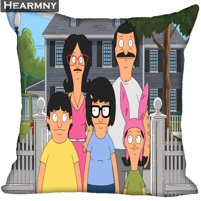 Новое поступление Bobs Burgers наволочка для спальни для дома или офиса, декоративные наволочки квадратная Подушка на молнии чехлы атласные мягкие не выцветают - Цвет: 12