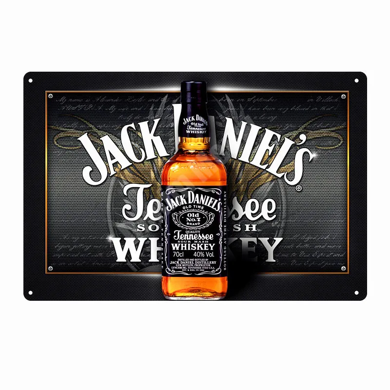 R Jack Wine Whiskey винтажная металлическая жестяная вывеска для паба, бара, казино, домашний декор, пивная рекламная тарелка, постер, Настенная художественная наклейка N277 - Цвет: R