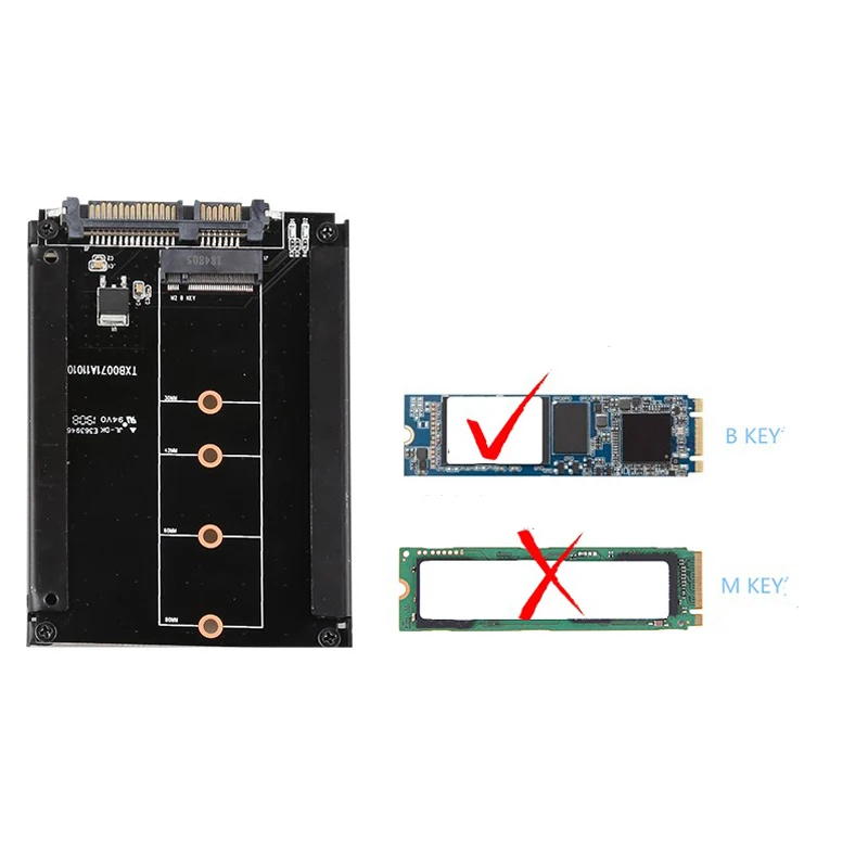 Плата адаптера расширения DIEWU M.2 NGFF SSD на 2 5 SATA 22Pin 6 Гбит/с разъемом для корпуса M2