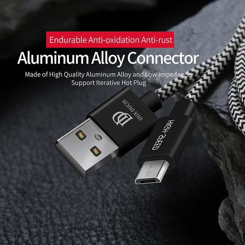Micro USB кабель 2A нейлоновый плетеный для быстрой зарядки Samsung Galaxy J2 J4 Core чистый J3 J7