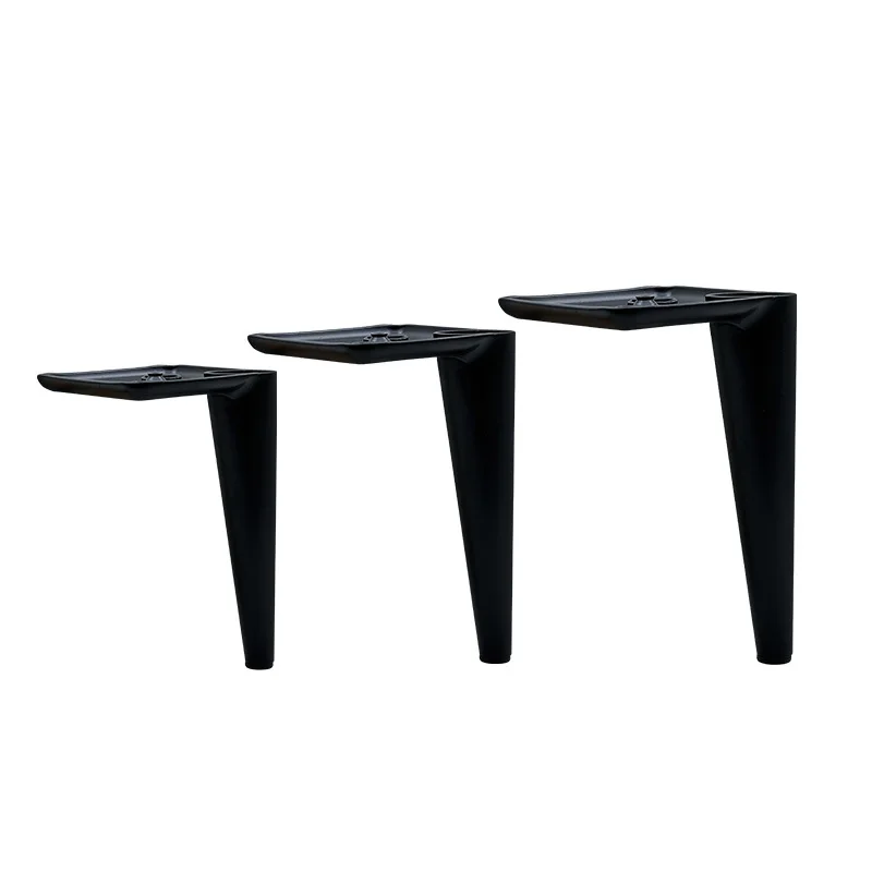 

13cm 15cm Stylish black cone furniture legs rubber pad cabinet feet chair foot for Table Sofa Bed Non slip Support Hardware