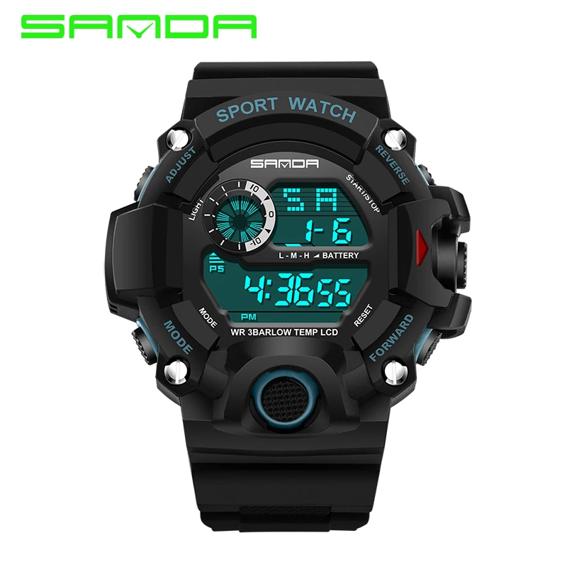 Новая мода Для мужчин спортивные часы G светодиодный электронные цифровые