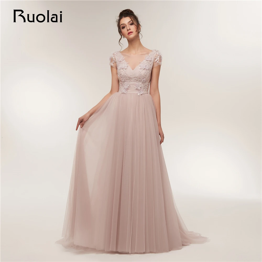 

Платье для выпускного бала, длинное кружевное платье с коротким рукавом, а-силуэта, с цветами и бусинами, 2019