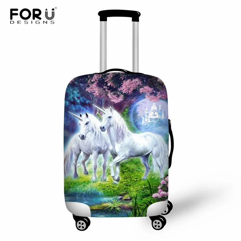 Forudesigns туристический багажный чехол Единорог багажный Защитный чехол милый пылезащитный чемодан чехол эластичный костюм для 1"-32" дюймов - Цвет: XM1330