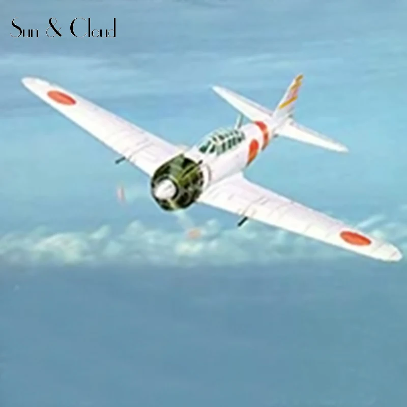 Японская модель самолета A6M 3D 1:72 из бумаги для сборки ручная работа пазл игра