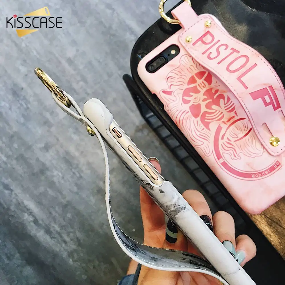 KISSCASE модный браслет-держатель чехол для телефона iPhone 7 6S 8 XR XS MAX X с животным