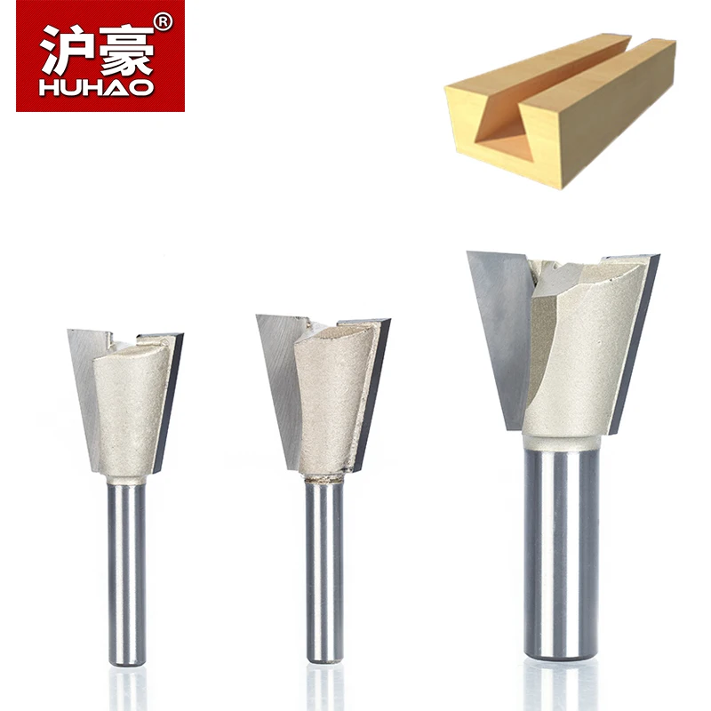 

HUHAO 1pc 1/4" Shank Dovetail Bits 2 Flute Router Bits For Wood Tungsten Carbide CNC Tool Milling Cutter Woodworking Bits