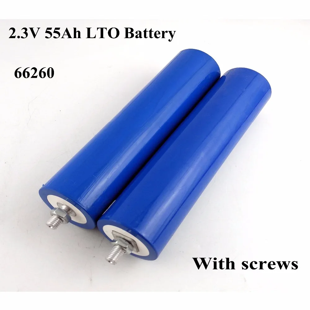 5 шт. 2 3 v 55ah аккумулятор лто литиевая батарея оксида титана 4 V LTO цилиндрическая 66260
