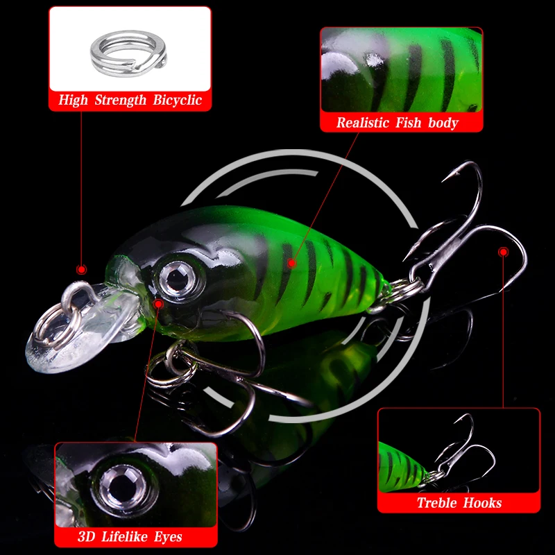 SEAPESCA супер мини приманка для рыбалки 3 6 г 4 см Жесткая плотная вобль Япония