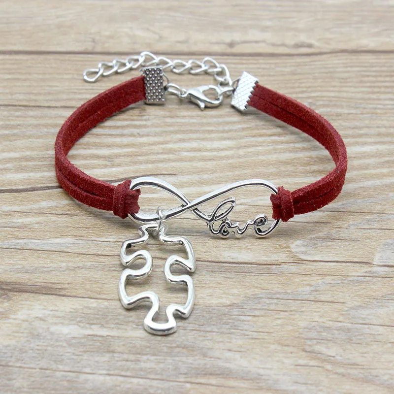 Новый креативный Бархатный Браслет-головоломка в стиле ретро с символом