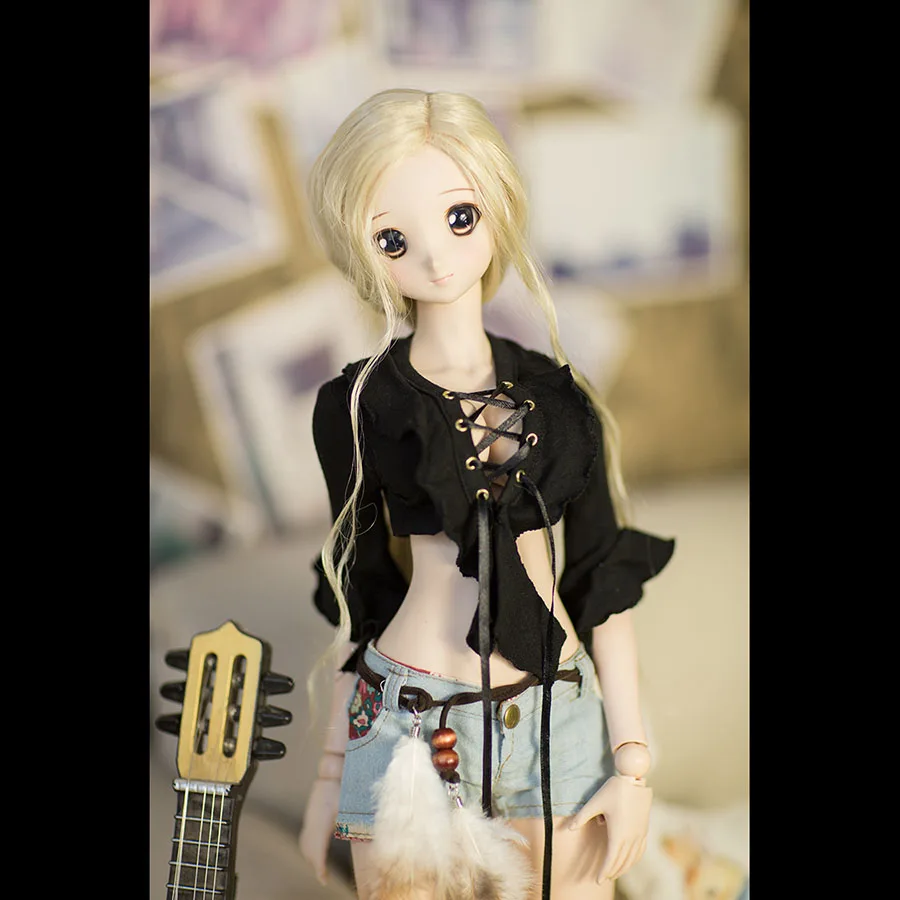 BYBJDHOME, новинка, BJD SD, кукла, топ, одежда, сексуальный топ, черный, белый