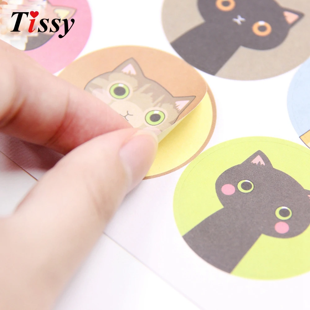 90 шт. бумажные наклейки для сумок кошек и девочек печенья конфет DIY Рождество/День