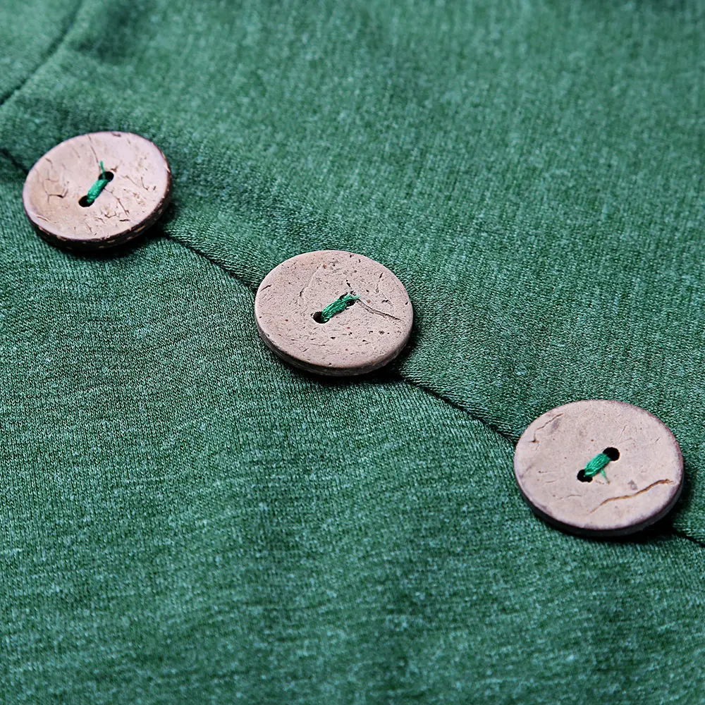 Женская футболка VESTLINDA Повседневная с длинным рукавом и карманом на пуговицах