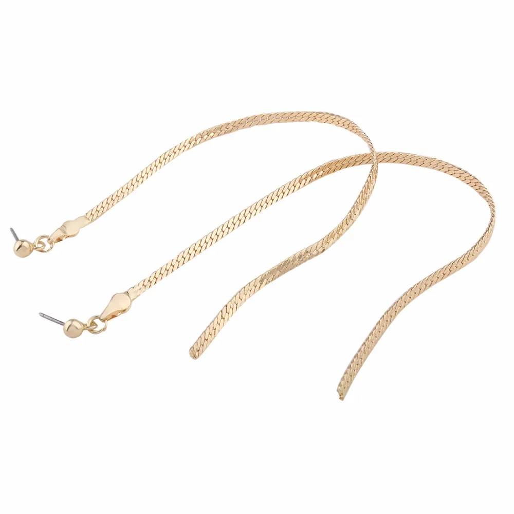 Элегантные длинные цепочки простая цепь очарование уха ювелирные изделия