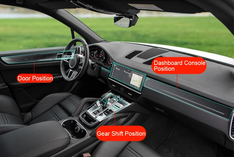 Только левый руль! Для Porsche Cayenne 3rd Gen(PO536) аксессуары для интерьера защитная пленка 1 комплект