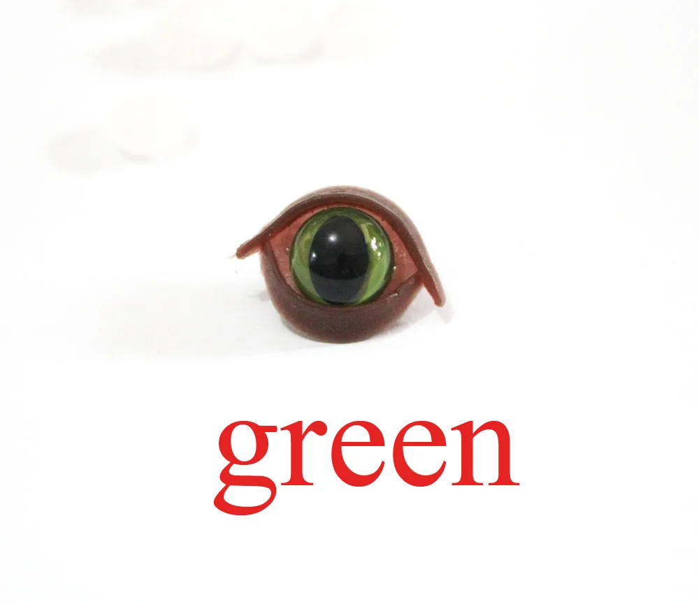 green color 20 шт./лот, новинка, милые игрушечные глаза кошки 9 мм, пластиковые безопасные глаза+ коричневое игрушечное ВЕКО для diy, сделай сам-выбор цвета - Цвет: green color