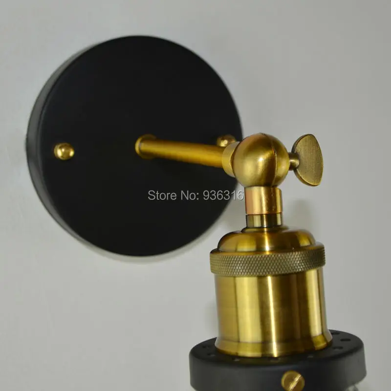 Loft Промышленного Бра Старинные Прикроватные Стены Света E27 Стеклянная стена