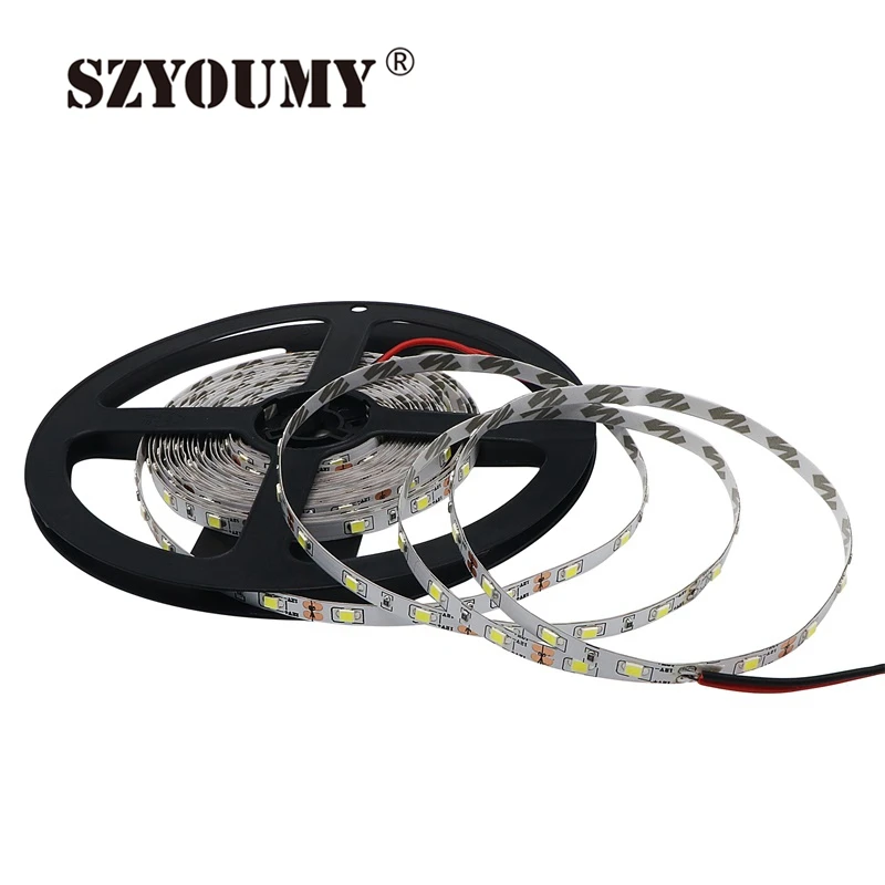 SZYOUMY супер яркая SMD 2835 Светодиодная лента 60 светодиодов/м DC 12 В
