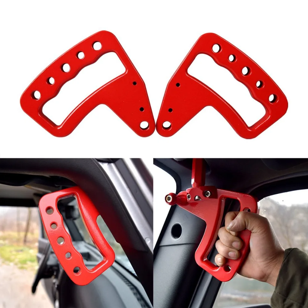 Новая передняя черная/красная алюминиевая ручка для Jeep Wrangler JK JKU неограниченный