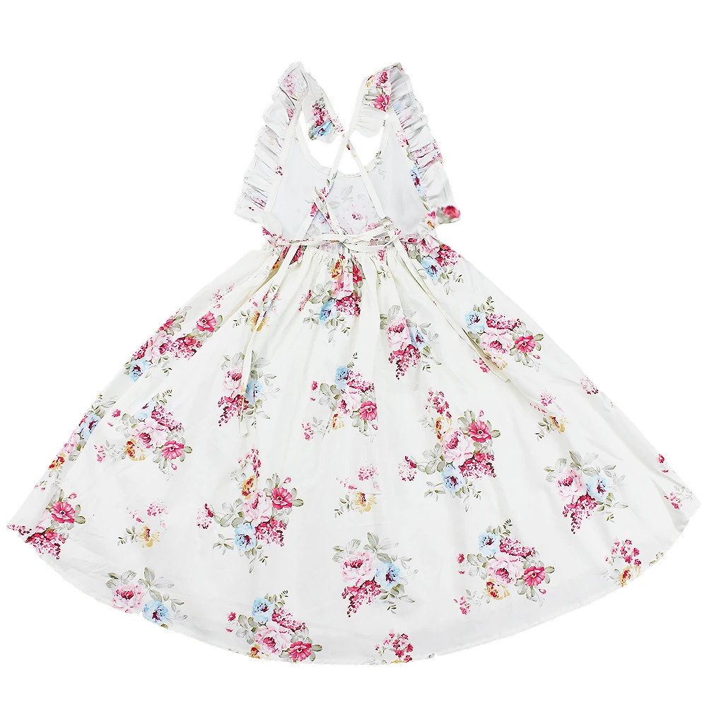 2017 new arrived baby girls cotton printed knee length dress children kids summer style vestidos clothes | Детская одежда и обувь