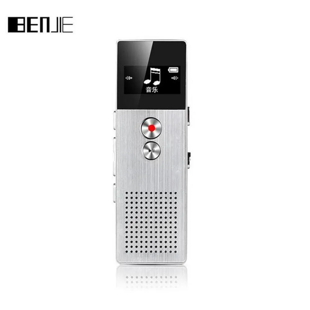BENJIE C6 профессиональный бизнес Цифровой диктофон 8 ГБ MP3 музыкальный плеер Поддержка TF карта Встроенный громкоговоритель