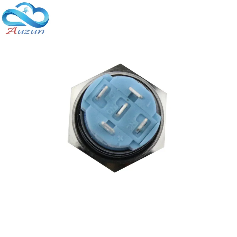 Самоблокирующийся металлический кнопочный переключатель 16 мм оксид черный