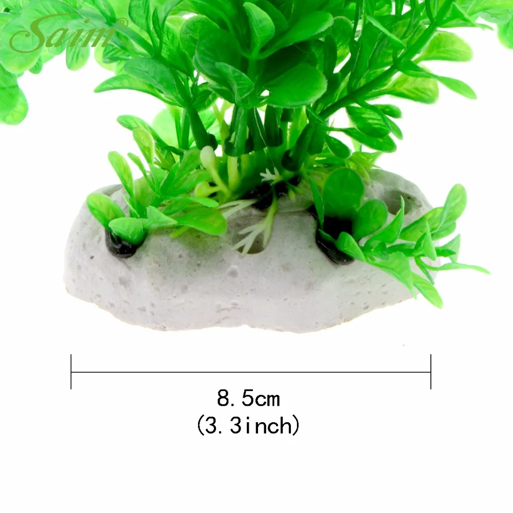 Искусственное зеленое пластиковое растение для украшения и декора аквариума