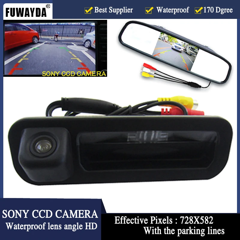 Автомобильная камера заднего вида FUWAYDA HD 4 3 дюйма зеркало с монитором DVD