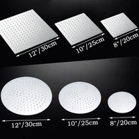 BAKALA Round square 8 10 12 inch Stainless Steel Showerhead Bathroom Shower Faucet Head Rain Ultrathin Shower Head LC1010