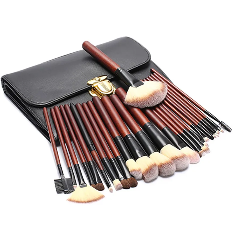 Pro 26 шт. набор кистей для макияжа кисть конского волоса основа губ ресниц женская