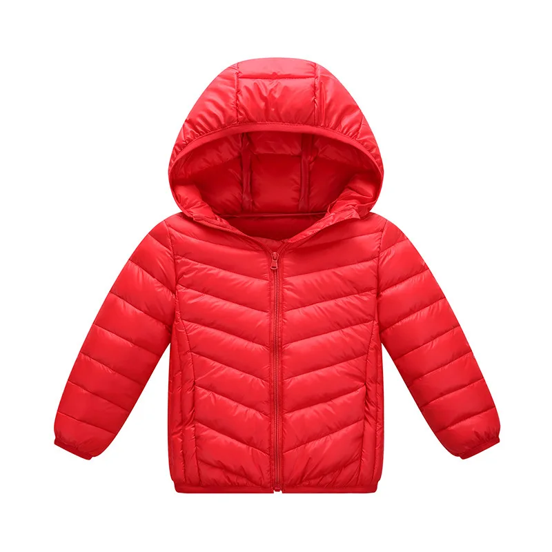 Зимняя теплая пуховая куртка для мальчиков и девочек хлопковая парка с капюшоном