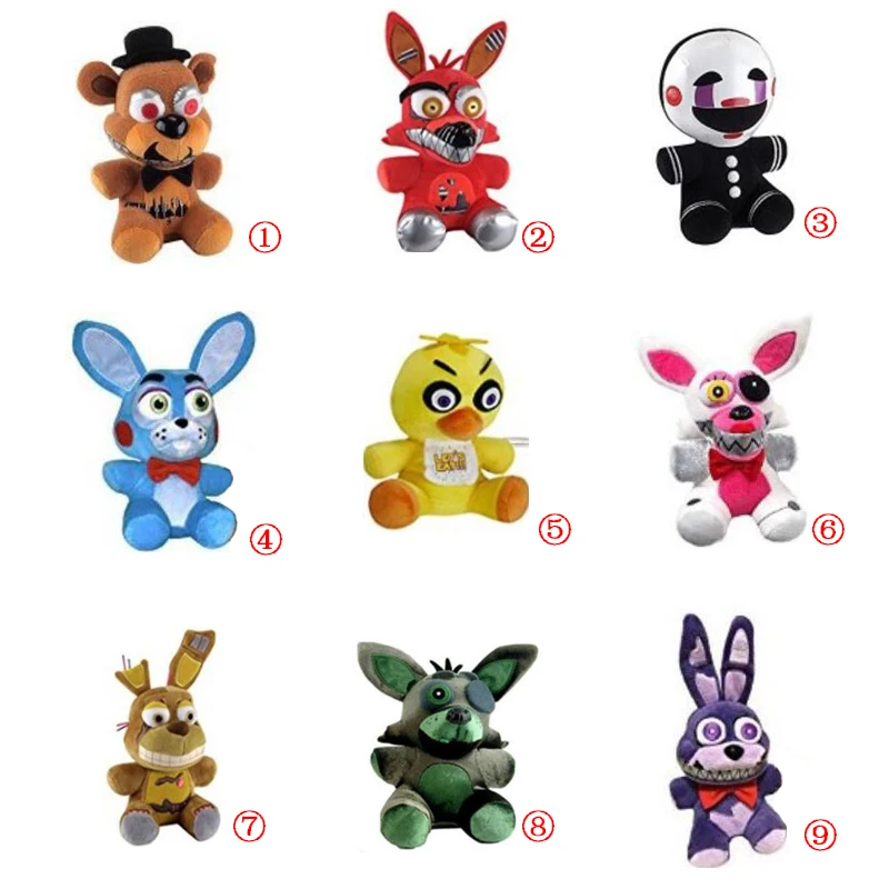 Новый Пять ночей у Фредди 4 FNAF Золотой Foxy Бонни Чика плюшевые Игрушечные лошадки