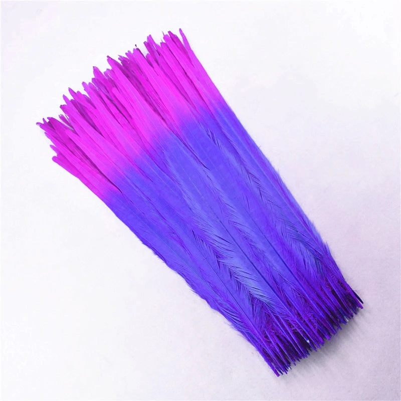 

Cking 100pcs 50-55cm 20-22" Two-Tone Dyed Ringneck Pheasant Tails Feathers DIY Natural Plumes For Carnival Decorative Backpieces