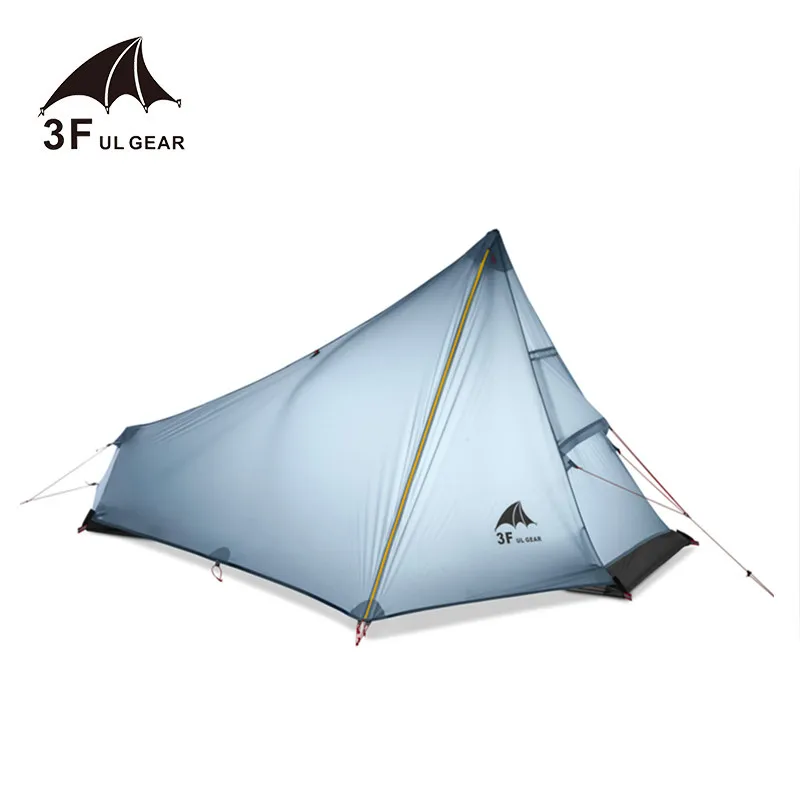 Сверхлегкая палатка 3F UL GEAR Oudoor для кемпинга 1 человек профессиональная 15D