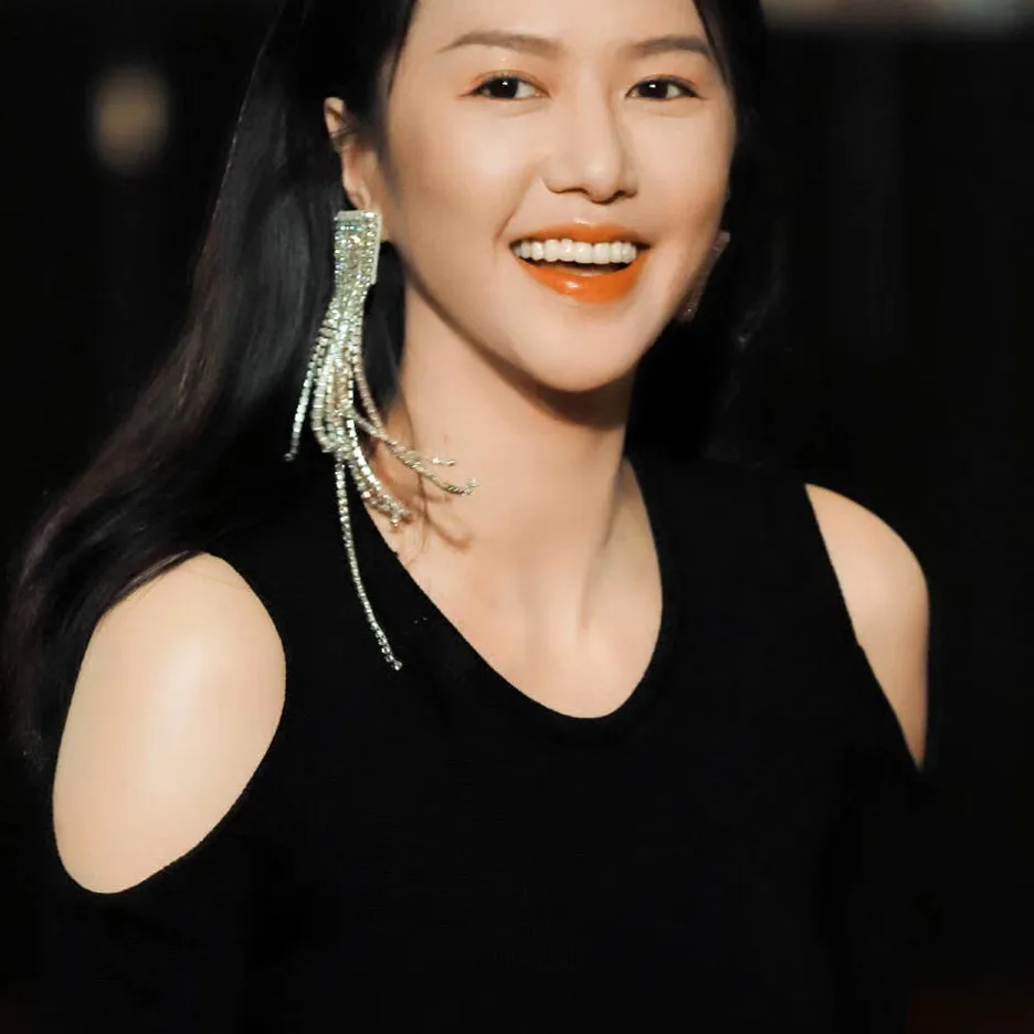 Shiny Rhinestone Long Chain Dangle Earrings for Women Fashion Jewelry New Evening Dress Statement Accessories | Украшения и