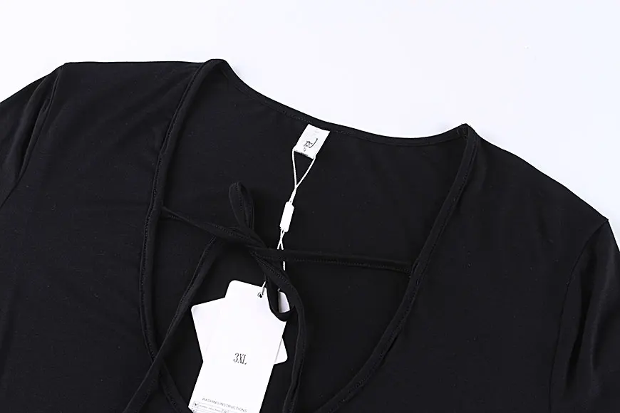 Черное платье женское плюс размер облегающее для женщин Vestidos 2016 длинный рукав XXXXL