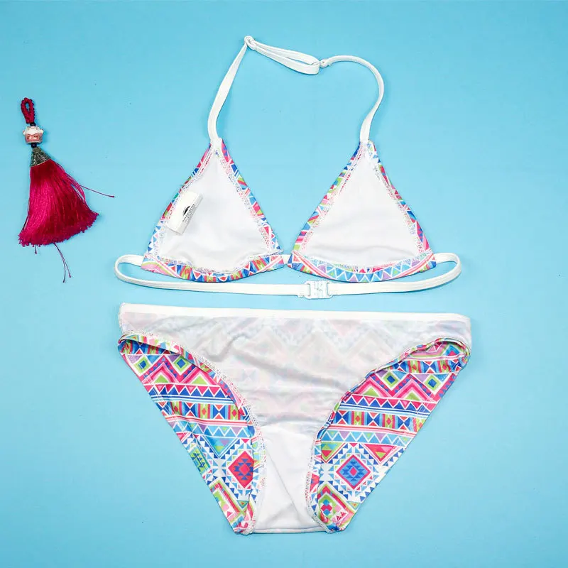 Новинка лета 2019 бикини для девочек Раздельный купальник из двух предметов