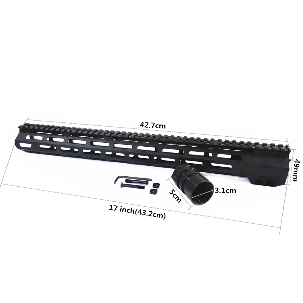 AR15 M-Lok Mlok " 9" 1" 12" 13," 15" 1" 19" тонкий свободный поплавок M-LOK рукоятка винтовка прицел крепление со стальной гайкой