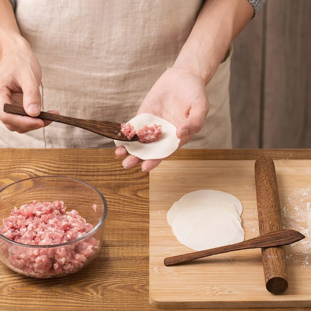 3 шт./компл. кухонная деревянная Скалка шпатель скребок для пельменей лапши теста