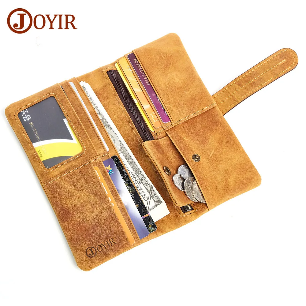 JOYIR мужские кошельки из натуральной кожи фирменный дизайн кожаные клатч кошелек