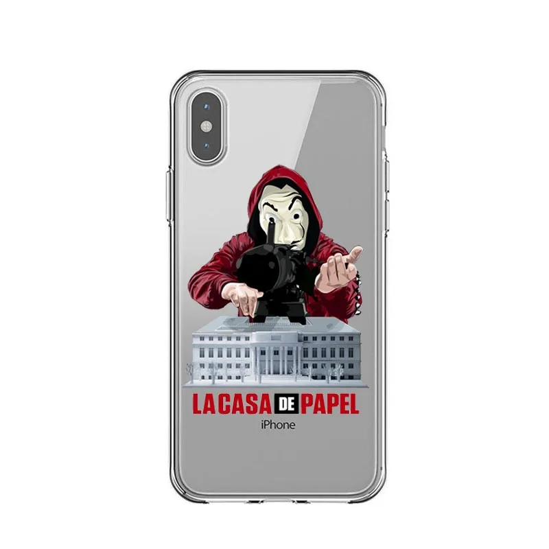 La casa de papel Tokio испанский ТВ Прозрачная мягкая силиконовая ТПУ задняя крышка чехол