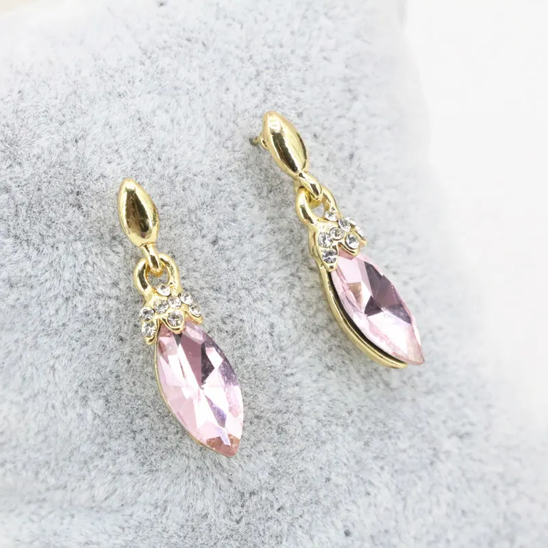 Кристалл Rhinestone Цепочки и ожерелья серьги Шарм комплект ювелирных изделий для Для