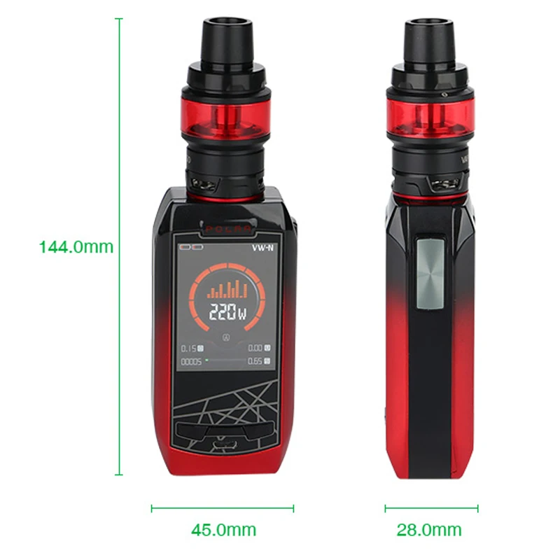 Оригинальный комплект Vaporesso POLAR с 220 Вт каскадным баком Baby SE 6 5 мл GT сетчатая