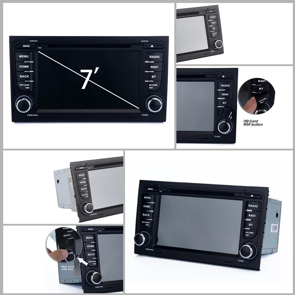 2 DIN Автомобильный мультимедийный плеер для Audi A4 S4 RS4 2002 2003 2004 2005 2006 2007 2008 Android 8,0 радио gps навигации ips Экран 2din автомобильный DVD