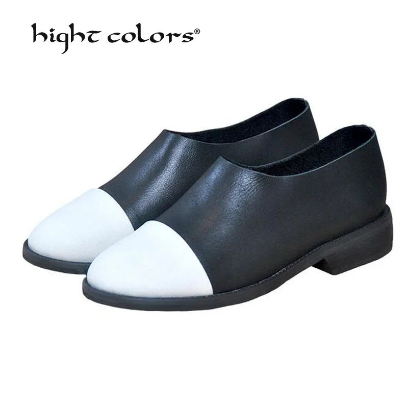 Туфли женские из натуральной кожи удобные лоферы плоская подошва ручная работа