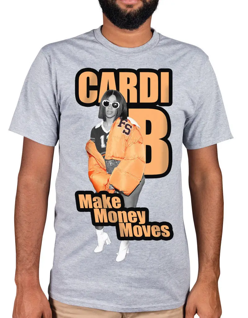 Cardi B Make Money Moves футболка в стиле хип-хоп Bodak желтая крутая Повседневная с гордостью