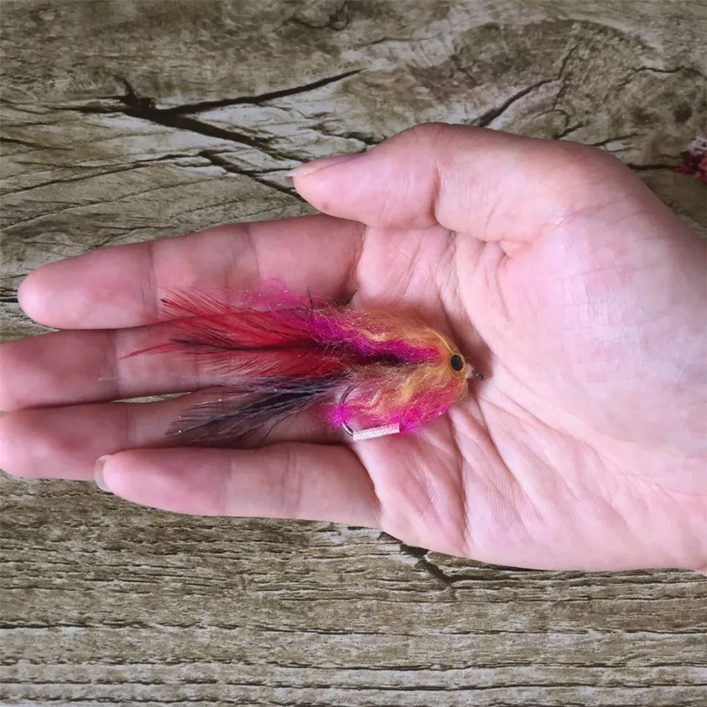 1Pc 10cm Trout Fishing Lure Steelhead Salmon Pike Streamer Fly Flies Single Dry Bait with Hook | Спорт и развлечения