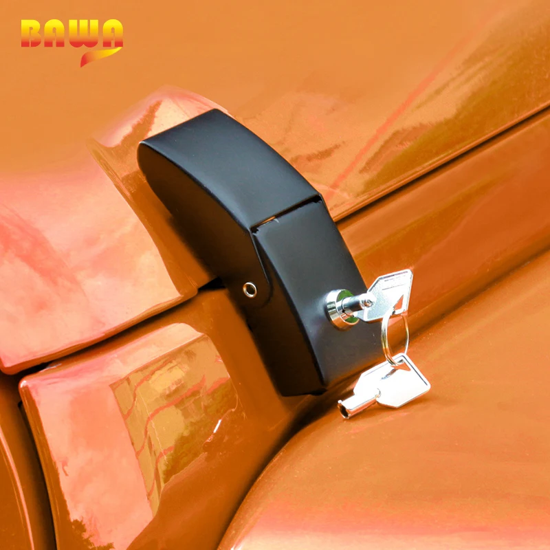 Замок капота двигателя BAWA для Jeep Wrangler JK 2007- металлический замок с ключом дизайн капота для Wrangler замок для автомобильного капота