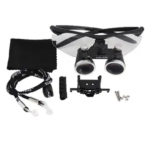 3,5x420 мм стоматологическое оборудование для ремонта часов и ювелирных изделий с Стоматологическое Лабораторное медицинское оборудование для ремонта часов и ювелирных изделий с зубная Лупа стоматологи черный