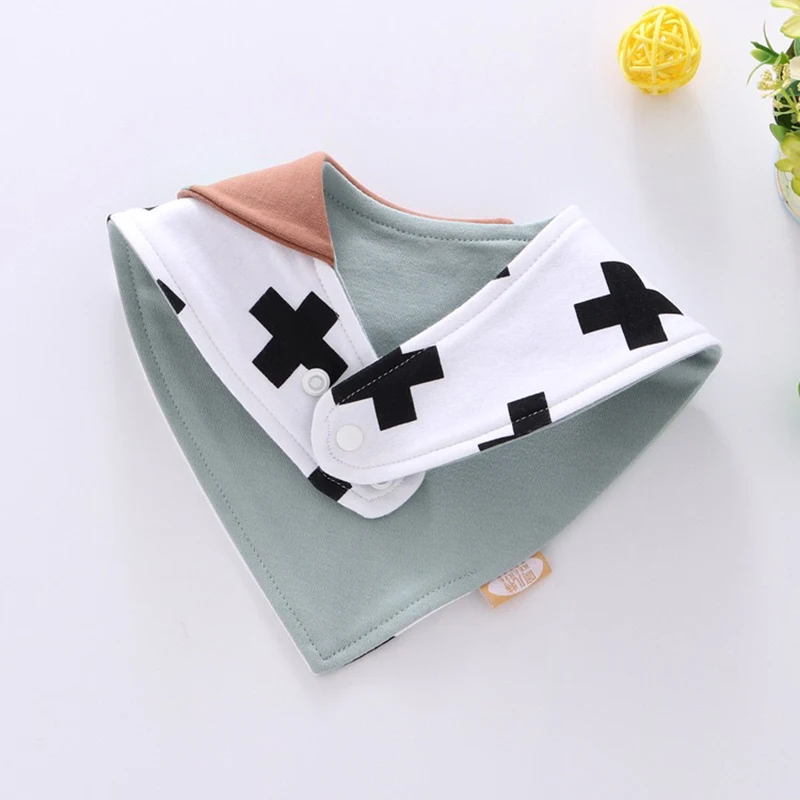 Многоразовые моющиеся хлопковые нагрудники для малышей Слюнявчики с рисунком